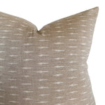 Soft Brown Ikat Pillow Cover | Earthy Taupe Light Brown Designer Fabric | Neutral Home Decor | 18x18 | 20x20 | 22x22 | 24x24 | 14x20