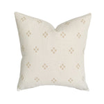 Spanish Tan Pillow Cover | Neutral Beige Ivory Cream Handwoven Batik | Modern Home Decor | 18x18 | 20x20 | 22x22 | 24x24 |12x20