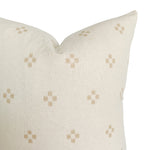 Spanish Tan Pillow Cover | Neutral Beige Ivory Cream Handwoven Batik | Modern Home Decor | 18x18 | 20x20 | 22x22 | 24x24 |12x20