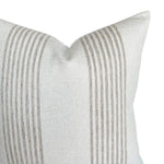 Woven Ivory Oatmeal Stripe Pillow Cover | Heavyweight Ivory Beige | Modern Farmhouse Home Decor | 18x18 | 20x20 | 22x22 | 24x24 | 12x20
