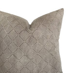 Brown Geometric Handblock Pillow Cover | Earthy Deep Brown Designer Fabric  | Neutral Home Decor | 12x20 | 18x18 | 20x20 | 22x22 | 24x24
