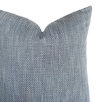 Chambray Dot Pillow Cover | Textured Dot Blue Indigo Chambray | Modern Coastal Farmhouse Home Decor | 18x18 | 20x20 | 22x22 | 12x20