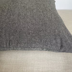 Grey Linen Pillow Cover | Charcoal Gray Yarn Dyed | Modern Fall Farmhouse Home Decor | 18x18 | 20x20 | 22x22 | 12x20