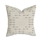 Southwest Woven Stripe Linen Pillow Cover | Basketweave Beige Ivory Blue | Modern Natural Home Decor | 18x18 | 20x20 | 22x22 | 24x24 |12x20