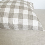Tan Gingham Woven Pillow Cover | Taupe White Beige Buffalo Plaid Check | Neutral Home Decor | 18x18 | 20x20 | 22x22 | 24x24 | 14x20
