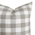 Tan Gingham Woven Pillow Cover | Taupe White Beige Buffalo Plaid Check | Neutral Home Decor | 18x18 | 20x20 | 22x22 | 24x24 | 14x20