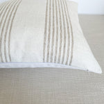 Woven Ivory Oatmeal Stripe Pillow Cover | Heavyweight Ivory Beige | Modern Farmhouse Home Decor | 18x18 | 20x20 | 22x22 | 24x24 | 12x20