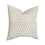 Yellow Floral Handblock Linen Pillow Cover | Mustard Earth Tone Designer Fabric  | Neutral Home Decor | 18x18 | 20x20 | 22x22 | 24x24